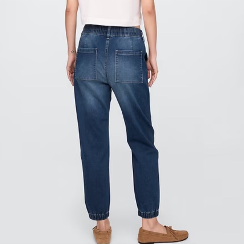 NWT GAP High Rise Denim Girlfriend Utility Joggers Small - Picture 3 of 14